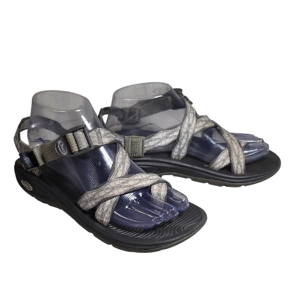 Chaco Z/Volv 2 Grey/Tan Sandals Womens Size 8